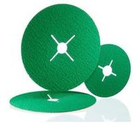 Disque fibre plat céramique CR 456 Procut - Ø 125 mm al. 22 mm - Grain 60 - 4 encoches - Boite de 25 - HERMES - 6170357