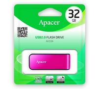 Disque flash USB Apacer, USB 2.0, 32Go, AH334, rose, AP32GAH334P-1, USB A, avec connecteur coulissant