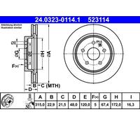 Disque Frein Axial Arrière pour Chevrolet Opel Saab Vauxhall 9-5 Insignia Mali