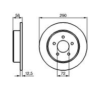 Disque Frein Axial Arrière pour Chrysler Dodge Jeep Caravan Cherokee Grand Voy