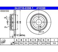 Disque Frein Axial Arrière pour Hyundai Kia Accent Bayon i20 Active + Rio So