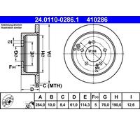 Disque Frein Axial Arrière pour Hyundai Kia Highway Van ix35 Santa Fé Sportage