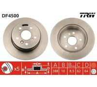 Disque Frein Axial Arrière pour Lexus Toyota Camry Es Harrier Highlander / Klu