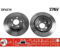 Disque Frein Axial Arrière pour Mercedes-Benz ( Bbdc