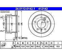 Disque Frein Axial Arrière pour Mercedes-Benz VW Lt 28-35 Lt 28-46 Sprinter 2
