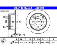 Disque Frein Axial Arrière pour Mitsubishi Fto Galant Lancer Cargo Sant