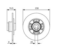 Disque Frein Axial Arrière pour Renault Camion Clio Megane Midliner Th
