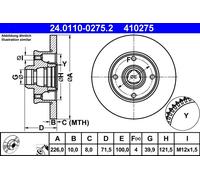 Disque Frein Axial Arrière pour VW Seat Cordoba Vario Corrado Golf Ibi