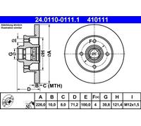 Disque Frein Axial Arrière pour VW Seat Cordoba Vario Corrado Golf Ibi En