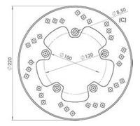 Disque De Frein NG 290 Pour Aprilia RST Futura 1000 2001-2004
