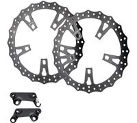 Disque frein moto Convient pour Harley 2009-up Touring Street Electra Glide frein avant Double disque Rotors et adaptateur d'étrier Disque de frein moto