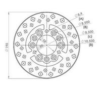 Ng 1024264 Round Brake Disc Argenté