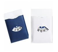 Disque horaire européen pour voiture camion camping-car van stationnement autocollant en verre (2 pièces) bleu blanc avec une demi-heure 7x12 (BLEU)