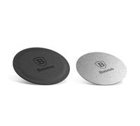 Baseus Magnet Iron Suit 2X Plaques métalliques magnétiques pour Support de téléphone Portable Smartphone Car Mount Silver (ACDR-A0S) Multicolore
