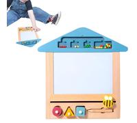 Disque magnétique pour enfant - Dessin magnétique - Bloc-notes en bois - Effacer des croquis griffonnés - Jeu de peinture pour les tout-petits de plus de 3 ans