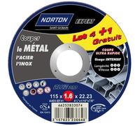 Disque métaux 115x1.6 pro lot 4+1
