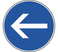 Disque Obligation de tourner à gauche avant le panneau 450 B21.2 cl1 - NADIA SIGNALISATION - DIS450E1B21.2