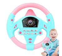 Disque Pilote De Contrôle Automobile - Console Centrale Bureau Portable, Volant Électronique, Petite Station Légère À Prise Facile | Apprentissage Sensoriel Préscolaire Pratique Du Mouvement Amusement