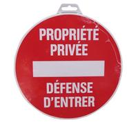 Disque Propriété privée défense d'entrer - rouge/blanc - 300 mm