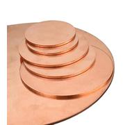 Disque rond en cuivre T2-50 mm, 100 mm, 150 mm, 200 mm - Épaisseurs disponibles : 0,8 mm à 3 mm - 1 pièce(0.8x20mm)