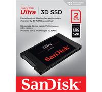 Disque SSD Interne SanDisk Ultra 3D 2 To Noir + Rescu pro