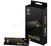 MSI SSD SPATIUM M461 - 1 To - M.2 2280 PCIe 4.0 x4 (NVMe) - interne chiffré
