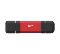 Disque SSD externe - SILICON POWER - DS72 - 1 To - USB 3.2 Gen 2 (Type-A/Type-C) - Rouge