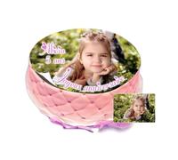 Disque Sucre ROND 20 CM comestible photo sur gâteau anniversaire personnalisée avec votre image.