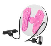 Disque Torsadé pour la Taille, Waist Twisting Machine, Corde élastique, Base Antidérapante et Grande Stabilité, pour le Fitness à Domicile(Pink)