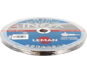 DISQUE TRONCONNAGE INOX 230X2.0X22.23 LOT DE 5 F41-2302049.05 - LEMAN