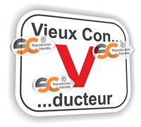 Disque V Jeune Conducteur Vieux Con...ducteur Autocollant permis Humour Vieux conducteur