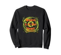 Disque Vinyle Amusant Pun Groove is in The Heart Sweatshirt