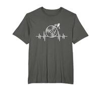 Disque vinyle battement de cœur tourne-disque musicien T-Shirt