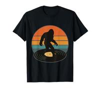 Disque Vinyle Bigfoot Sasquatch Retro Sunset Music Lover T-Shirt