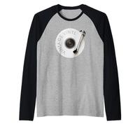 Disque Vinyle Blanc, Vinyle rétro Design, Platine DJ, Pop Manche Raglan