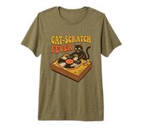 Disque Vinyle drôle DJ Chat Musique rétro T-Shirt Haut de Gamme