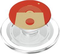 Disque Vinyle du Milieu du siècle Coucher de Soleil géométrique rétro Minimaliste Art PopSockets PopGrip pour MagSafe