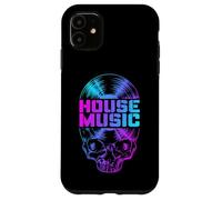 Disque Vinyle House Music DJ Music Lover Gothic Skull LP Coque pour iPhone 11