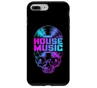 Disque Vinyle House Music DJ Music Lover Gothic Skull LP Coque pour iPhone 7 Plus/8 Plus
