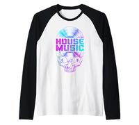Disque Vinyle House Music DJ Music Lover Gothic Skull LP Manche Raglan
