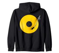 Disque Vinyle Jaune, Vinyl rétro Design, Platine DJ, Pop Sweat à Capuche