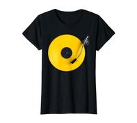 Disque Vinyle Jaune, Vinyl rétro Design, Platine DJ, Pop T-Shirt Graphique avec Valeur