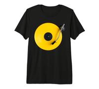 Disque Vinyle Jaune, Vinyl rétro Design, Platine DJ, Pop T-Shirt Haut de Gamme
