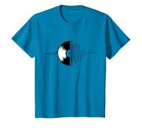 Disque vinyle LP, DJ Music Soundwave, rythme cardiaque musical, T-Shirt