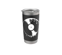 disque vinyle, music, 33 tours, rétro vintage liquide fluide Gobelet isotherme en acier inoxydable double paroi