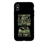Disque Vinyle Music Country Just Sounds Better on Vinyl Coque pour iPhone X/XS