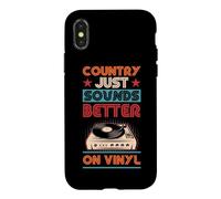 Disque Vinyle Music Country Just Sounds Better on Vinyl Coque pour iPhone X/XS