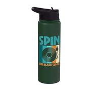 Disque vinyle Spin the Black Circle Stainless Steel Insulated Water Bottle