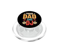 Disque Vinyle Vintage Proud Dad and DJ pour Amateur de Musique rétro PopSockets PopGrip pour MagSafe