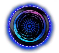 Disque Volant Lumineux Coloré,Ultimate Frisbeeavec 49 Lumières LED,Ultimate Frisbee Ring,Disques Volants Souples pour AdultesCompétition Funsport Pour Adultes,Enfants Plage Pelouse ExtéRieur.